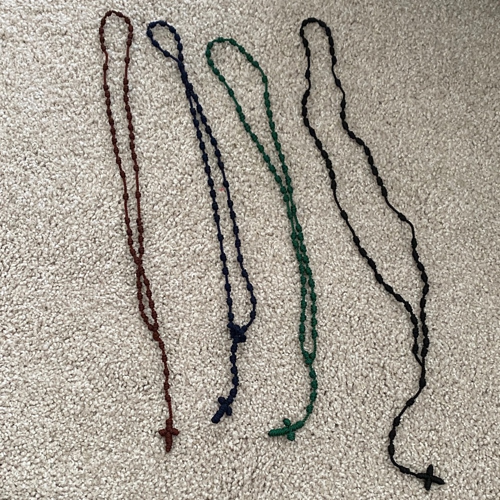 Colorful Beaded Cross Necklaces
